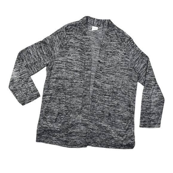 Weekends by Chico's Gray Cardigan Size 3 Rayon Open Front Long Sleeve - Picture 1 of 7